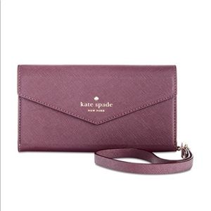 Kate Spade Plum iPhone 7+ wristlet